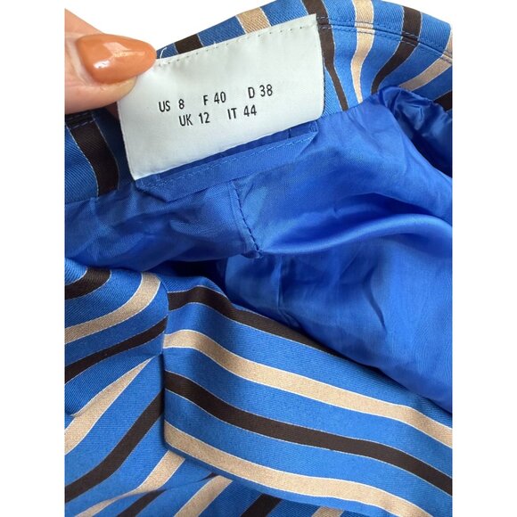 AKRIS PUNTO Blue Pinstriped Blazer Jacket Size US 8 - Picture 12 of 13